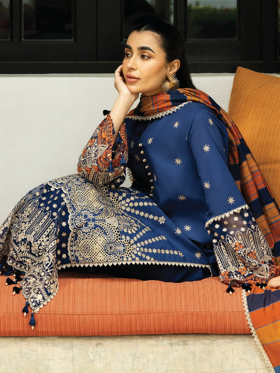 Zainab Chottani Embroidered Chikankari Lawn Unstitched 3Pc Suit D-03B Elma