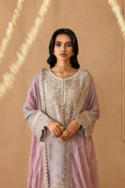 Emaan Adeel Sheherzadi Embroidered Chiffon Unstitched 3Pc Suit - MAHAYAM