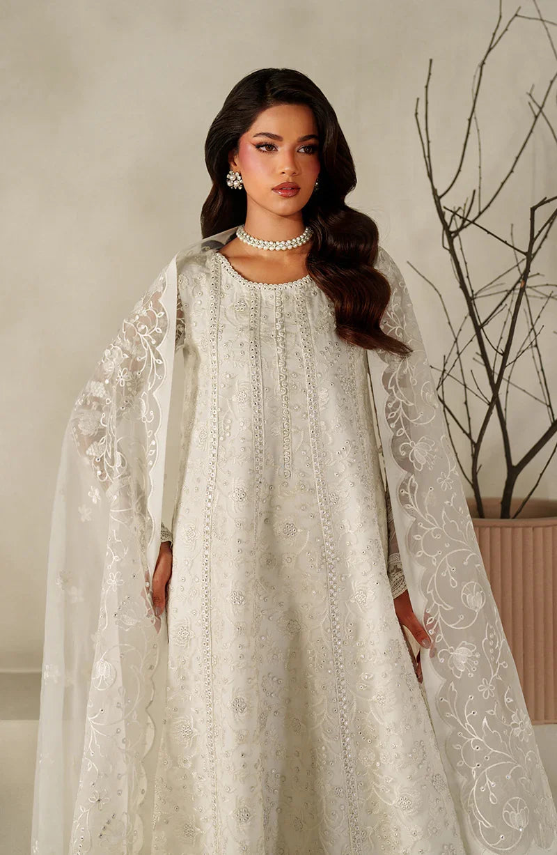 Zarif Muse Thread Embroidered Organza Unstitched 3Pc Suit ZE-MT-03 Sahil