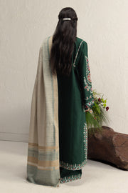 Coco Zara Shahjahan Embroidered Karandi Unstitched 3Pc D-2B OCHRE