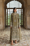 Emaan Adeel Romansiyyah Embroidered Chiffon Unstitched 3Pc Suit - OLIVEA