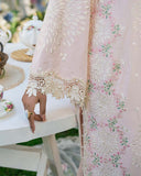 Zevk Flora Festive Embroidered Lawn Unstitched 3Pc Suit - LOTUS