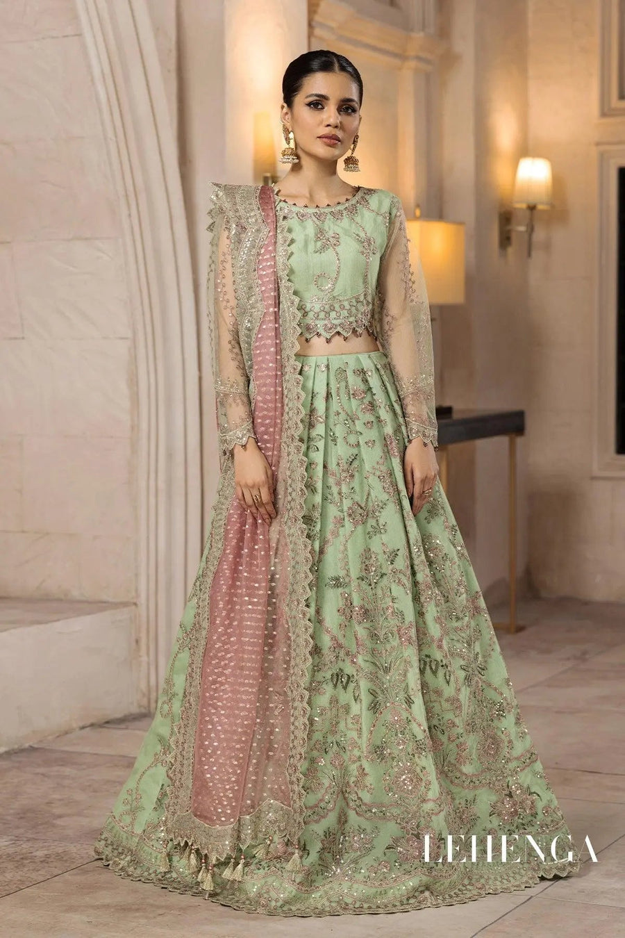 Alizeh Fashion Muhtesem Festive Eid Unstitched 3Pc Suit D-02 Serin