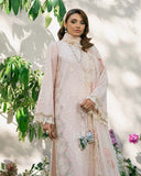Zevk Flora Festive Embroidered Lawn Unstitched 3Pc Suit - LOTUS