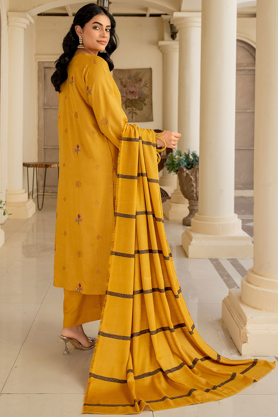 Safwa Ashley Embroidered Viscose Doria Unstitched 3Pc Suit ASC-01