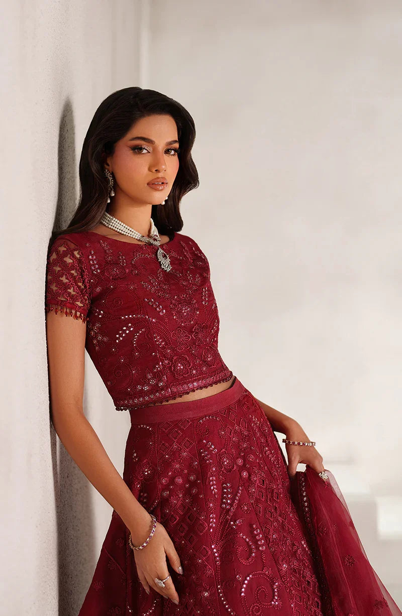 Zarif Muse Thread Embroidered Organza Unstitched 3Pc Suit ZE-MT-01 Sheen