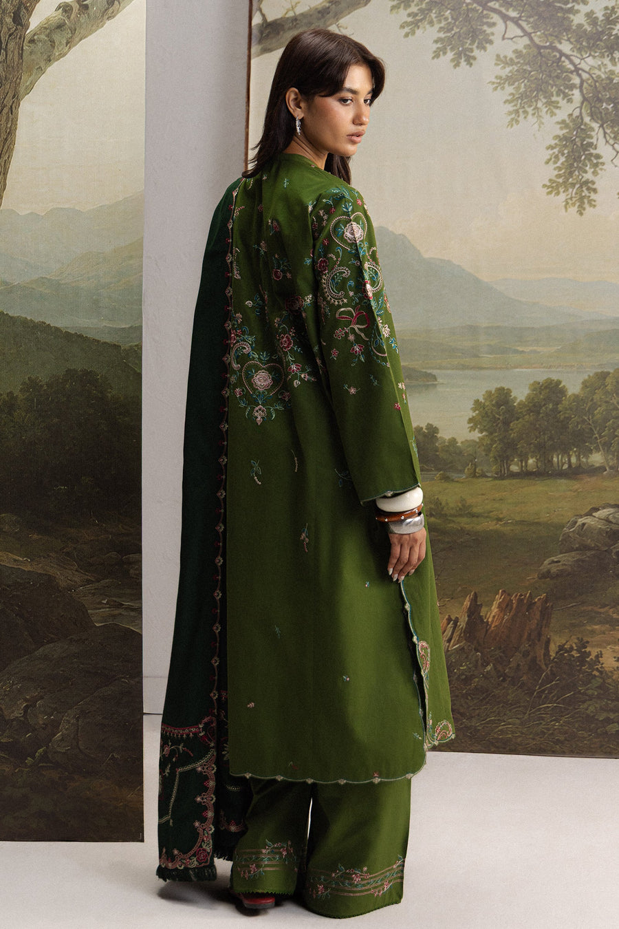Coco Zara Shahjahan Embroidered Karandi Unstitched 3Pc D-5B SHAB