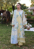 Elaf Premium Print Chikankari Lawn Unstitched 3Pc Suit ECK-05A CITRUS CRUSH