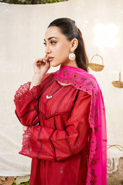 Safwa Kishmish Premium Embroidered Chikankari Lawn Unstitched 3Pc Suit SKH-09