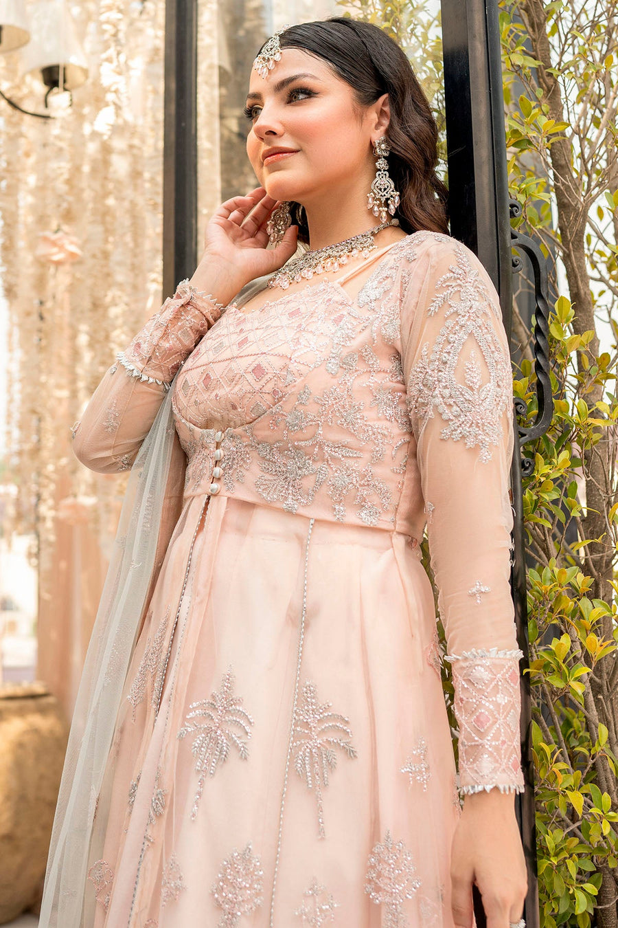 Motifz Rawayat Embroidered Net Unstitched 3Pc Suit 4111 - SAANVI