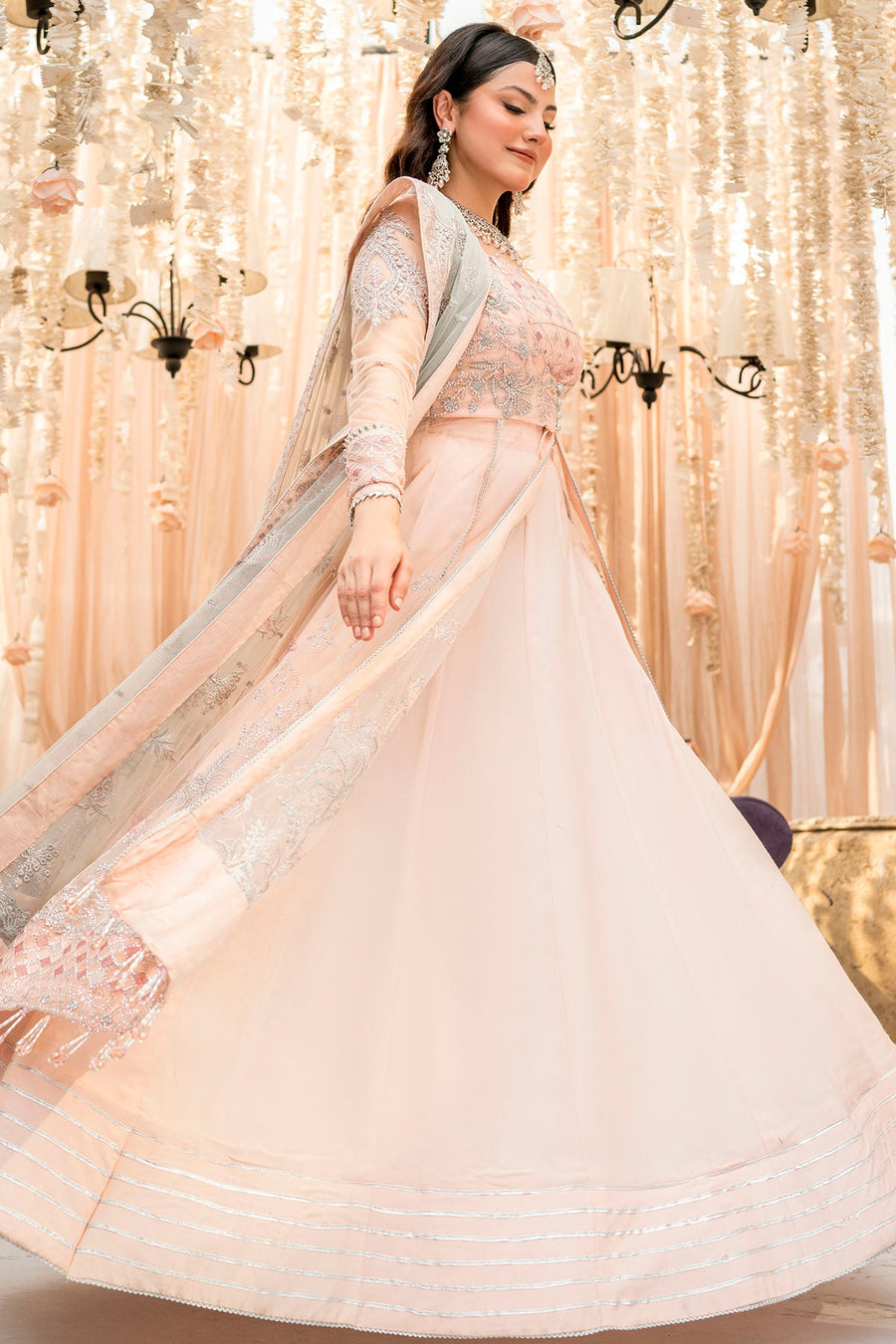 Motifz Rawayat Embroidered Net Unstitched 3Pc Suit 4111 - SAANVI
