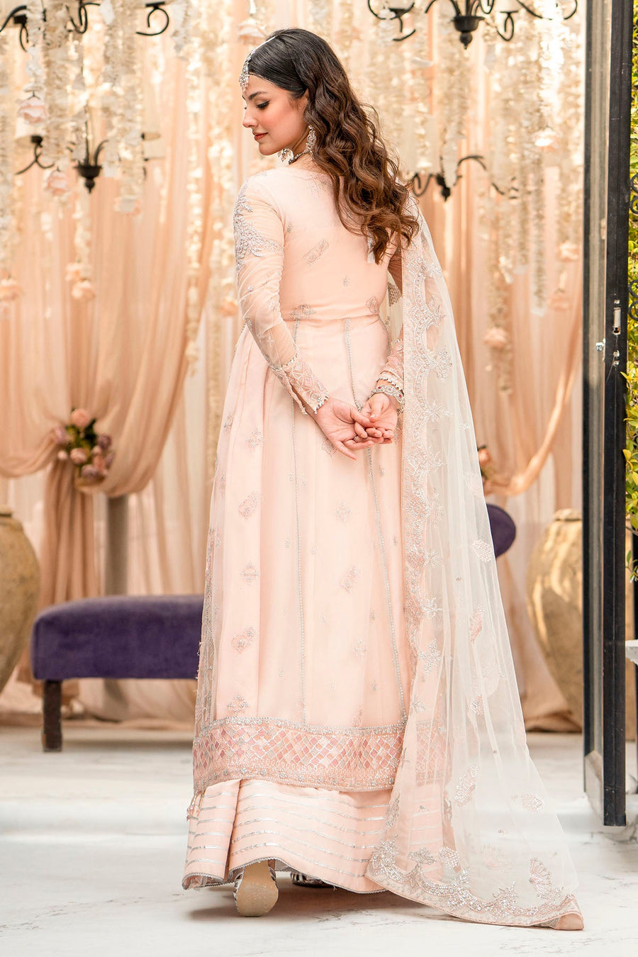 Motifz Rawayat Embroidered Net Unstitched 3Pc Suit 4111 - SAANVI