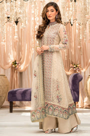 Motifz Rawayat Embroidered Organza Unstitched 3Pc Suit 4117 - AMAYA