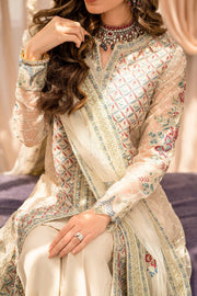 Motifz Rawayat Embroidered Organza Unstitched 3Pc Suit 4117 - AMAYA