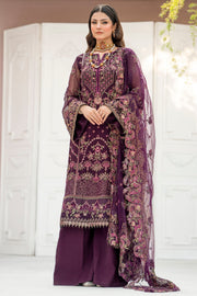 Motifz Rawayat Embroidered Chiffon Unstitched 3Pc Suit 4118 - CLAUDIA