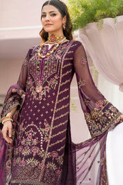 Motifz Rawayat Embroidered Chiffon Unstitched 3Pc Suit 4118 - CLAUDIA