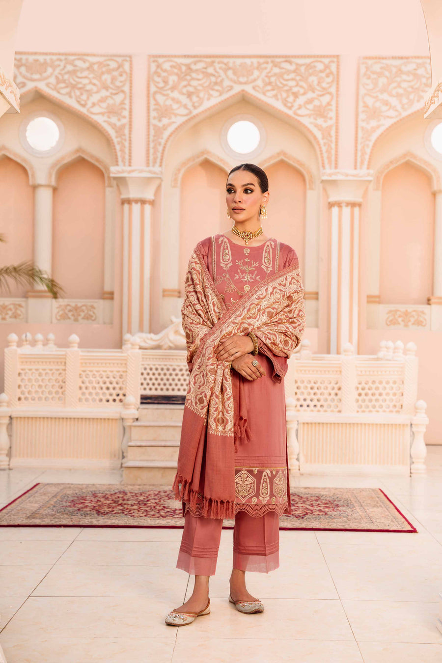 Nishat With You Unstitched Embroidered Sateen 3Pc Suit - 42206442