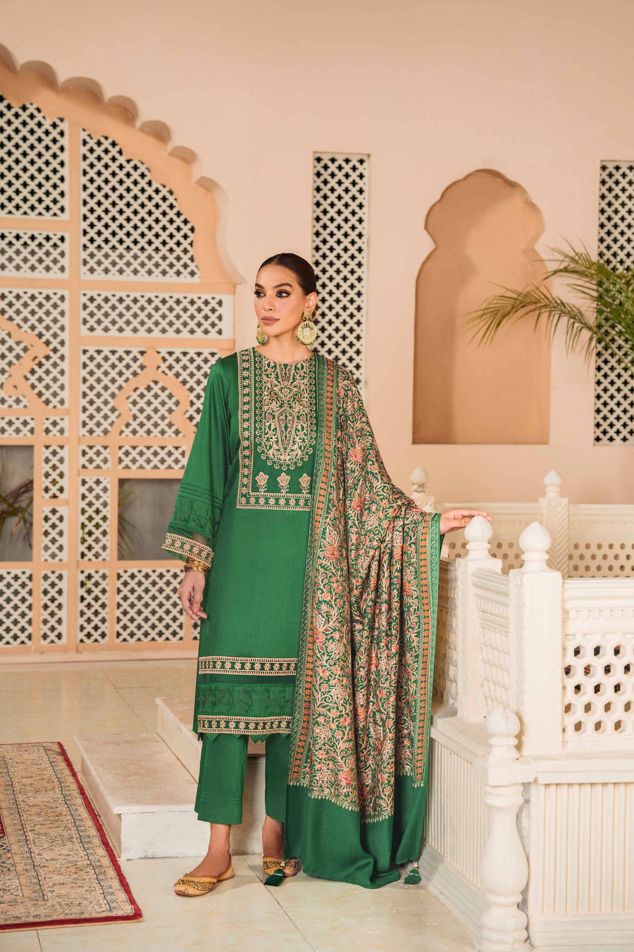 Nishat With You Unstitched Embroidered Sateen 3Pc Suit - 42206443