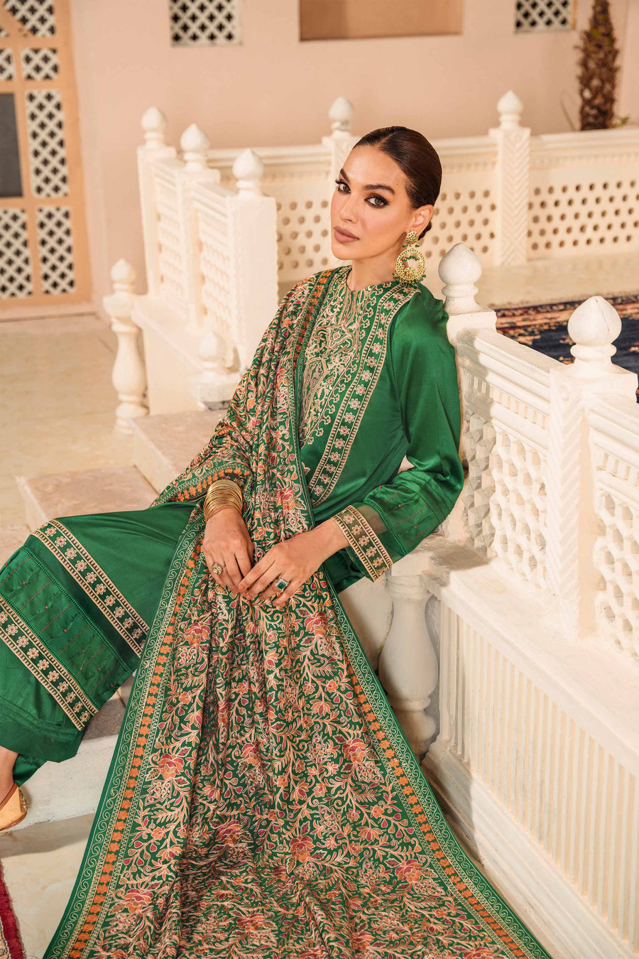Nishat With You Unstitched Embroidered Sateen 3Pc Suit - 42206443