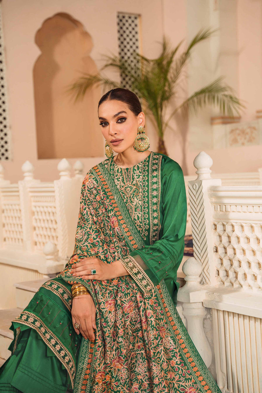 Nishat With You Unstitched Embroidered Sateen 3Pc Suit - 42206443