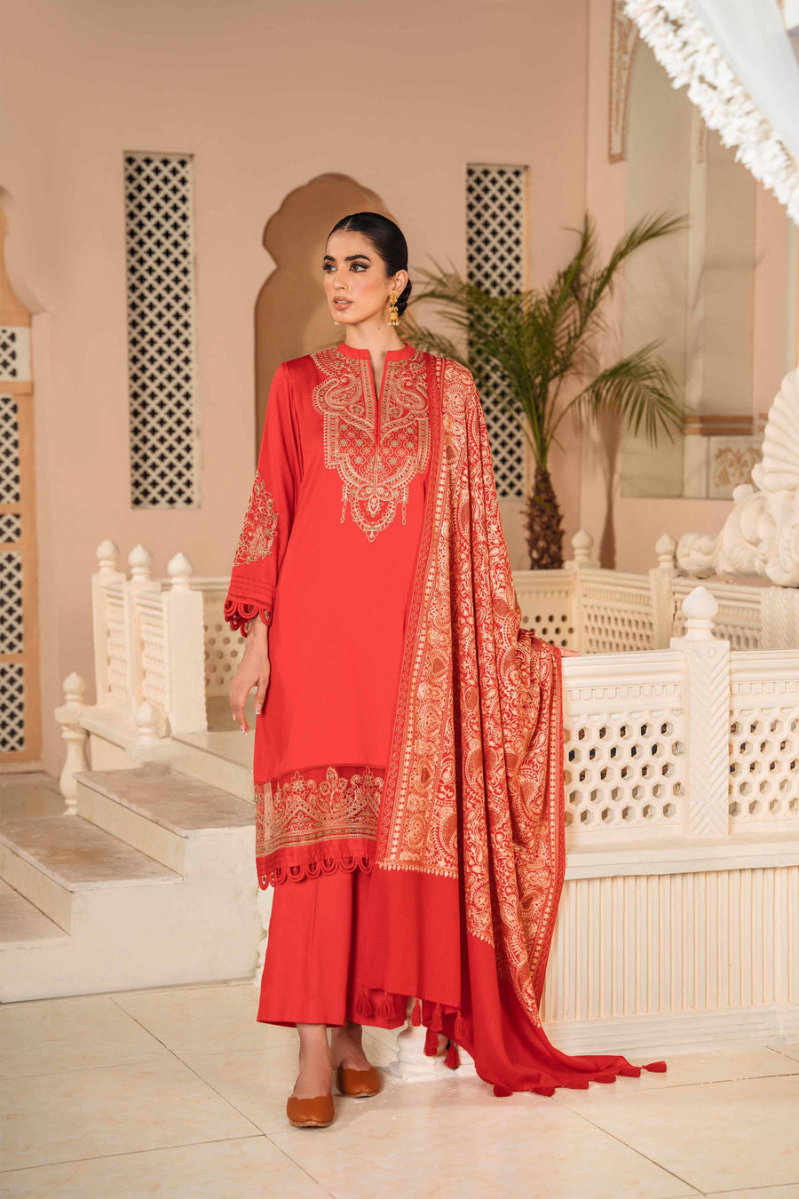 Nishat With You Unstitched Embroidered Sateen 3Pc Suit - 42206444