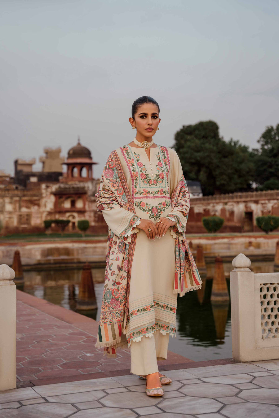 Nishat With You Unstitched Embroidered Karandi 3Pc Suit - 42206447