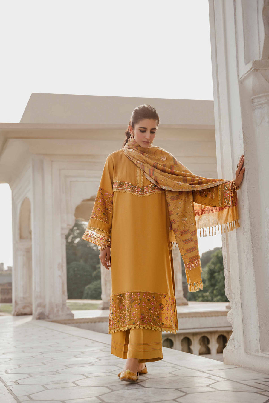 Nishat With You Unstitched Embroidered Karandi 3Pc Suit - 42206449