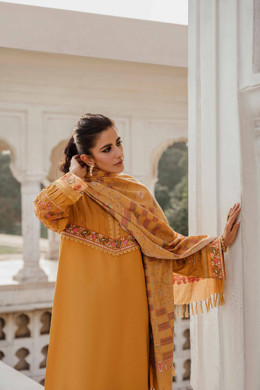 Nishat With You Unstitched Embroidered Karandi 3Pc Suit - 42206449