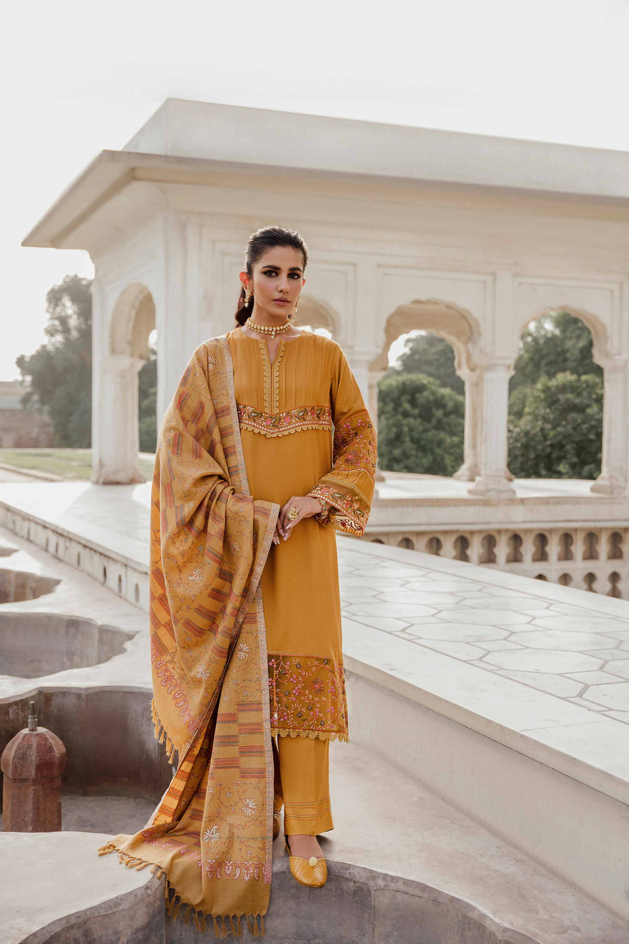 Nishat With You Unstitched Embroidered Karandi 3Pc Suit - 42206449