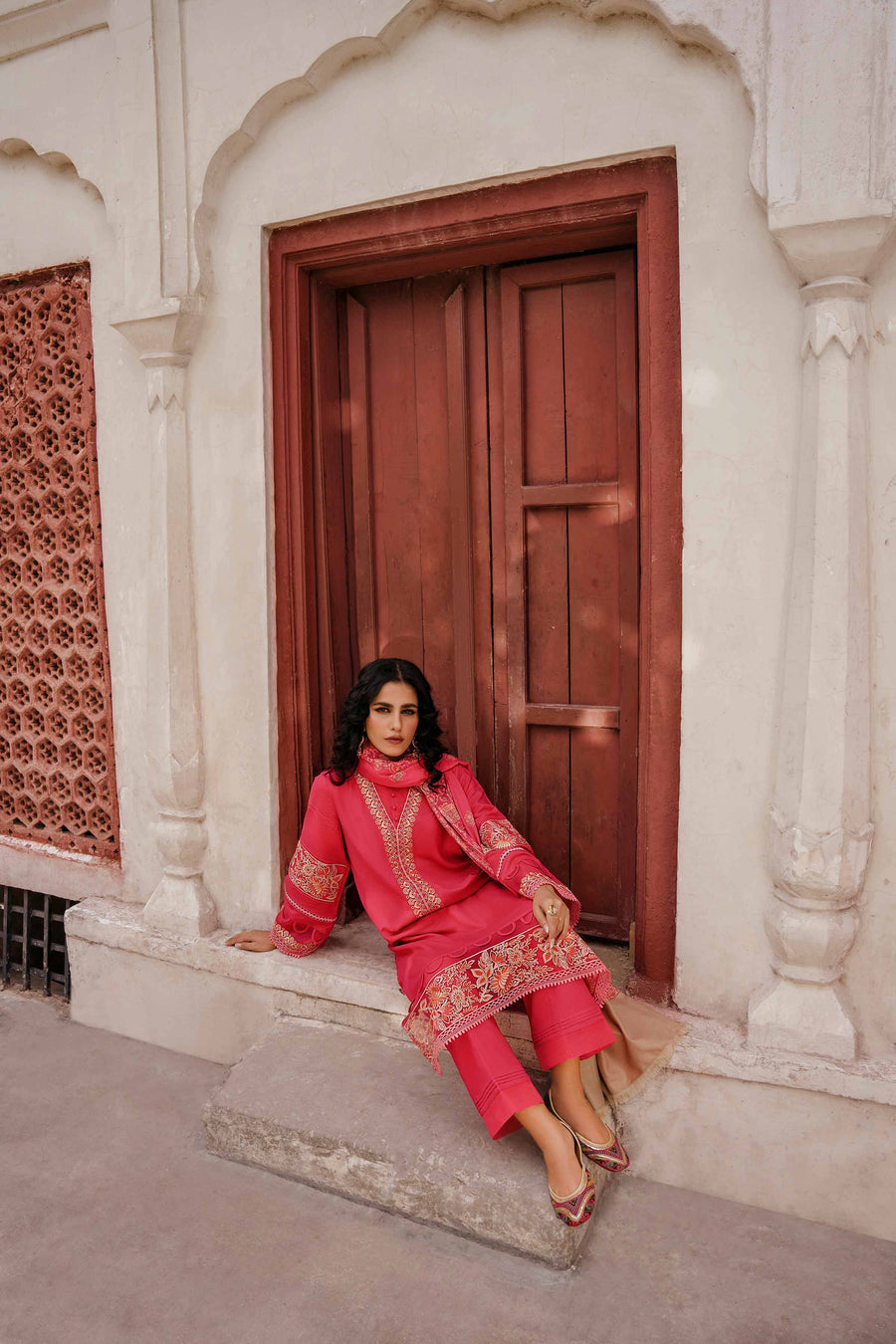 Nishat With You Unstitched Embroidered Karandi 3Pc Suit - 42206450