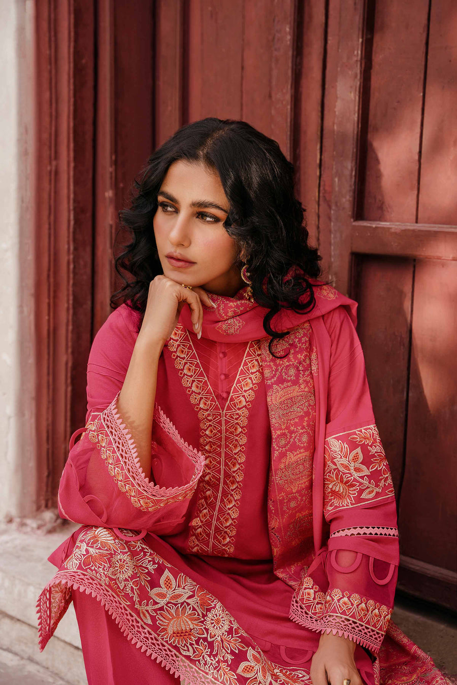 Nishat With You Unstitched Embroidered Karandi 3Pc Suit - 42206450