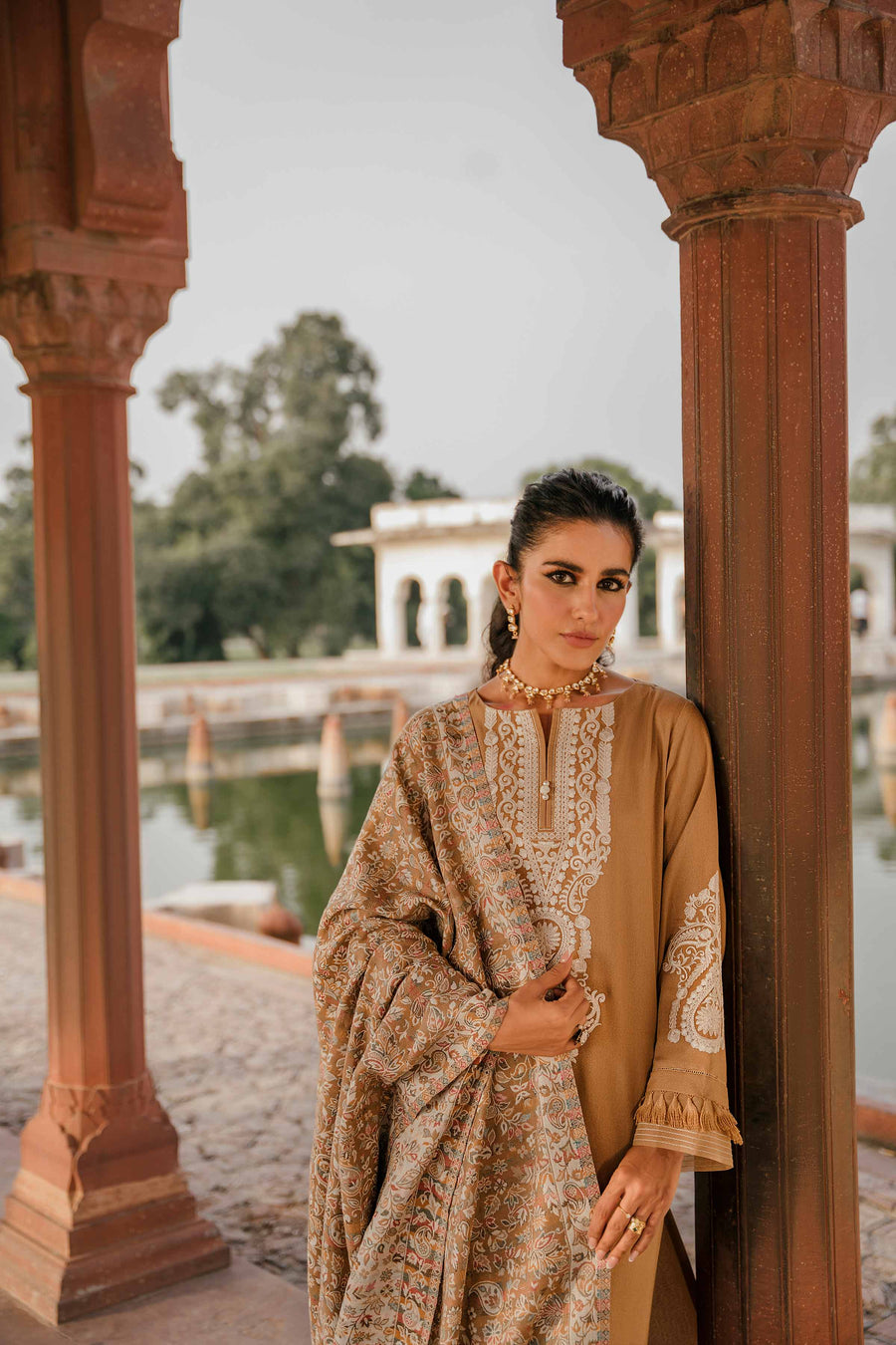 Nishat With You Unstitched Embroidered Karandi 3Pc Suit - 42206451