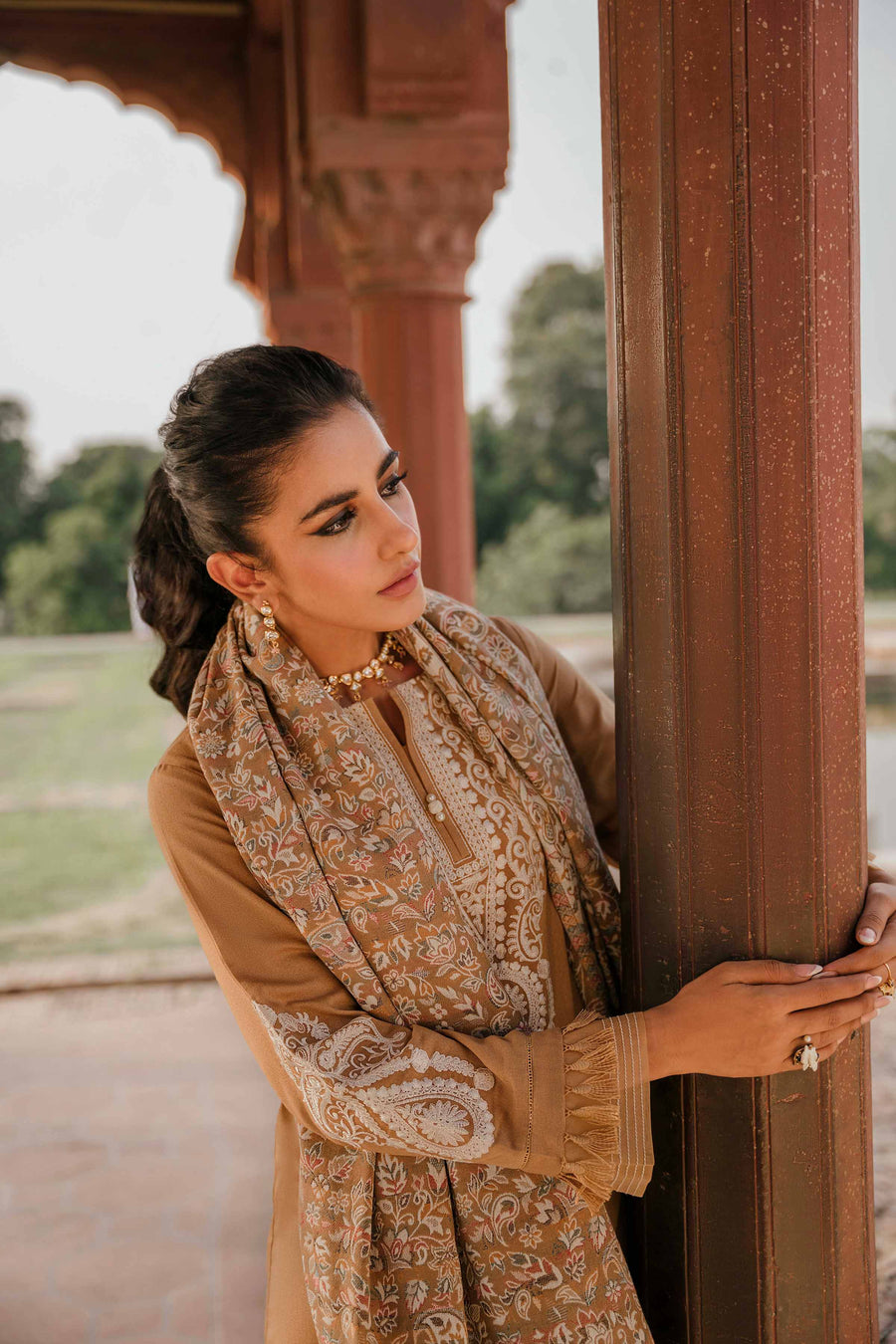 Nishat With You Unstitched Embroidered Karandi 3Pc Suit - 42206451
