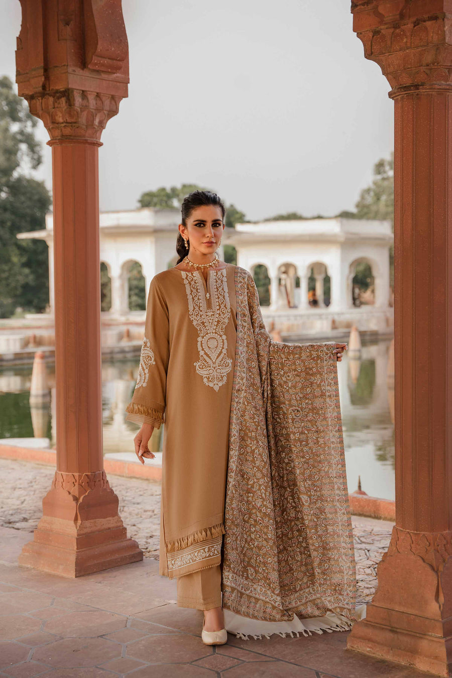 Nishat With You Unstitched Embroidered Karandi 3Pc Suit - 42206451