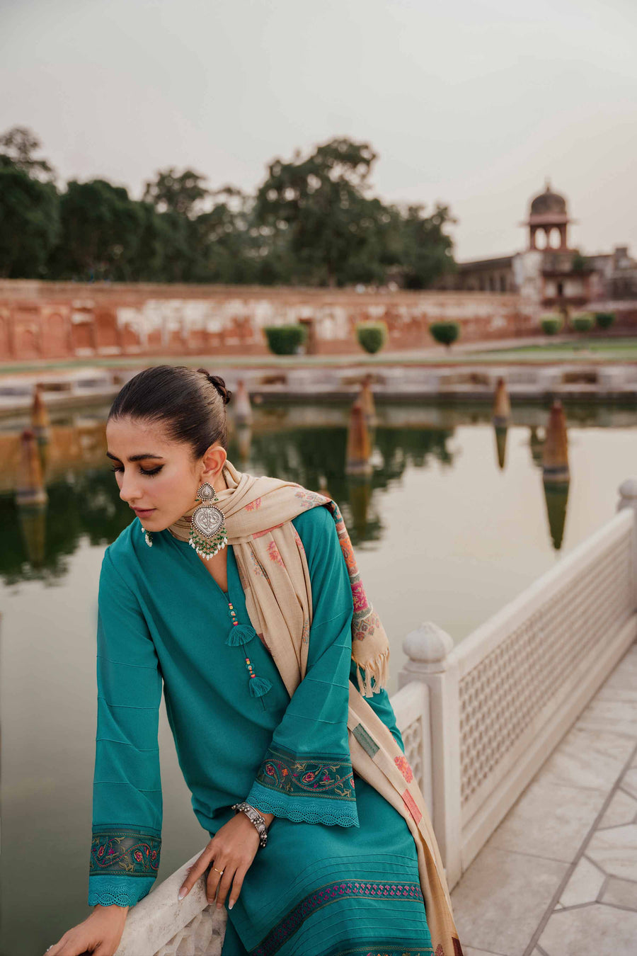 Nishat With You Unstitched Embroidered Karandi 3Pc Suit - 42206452