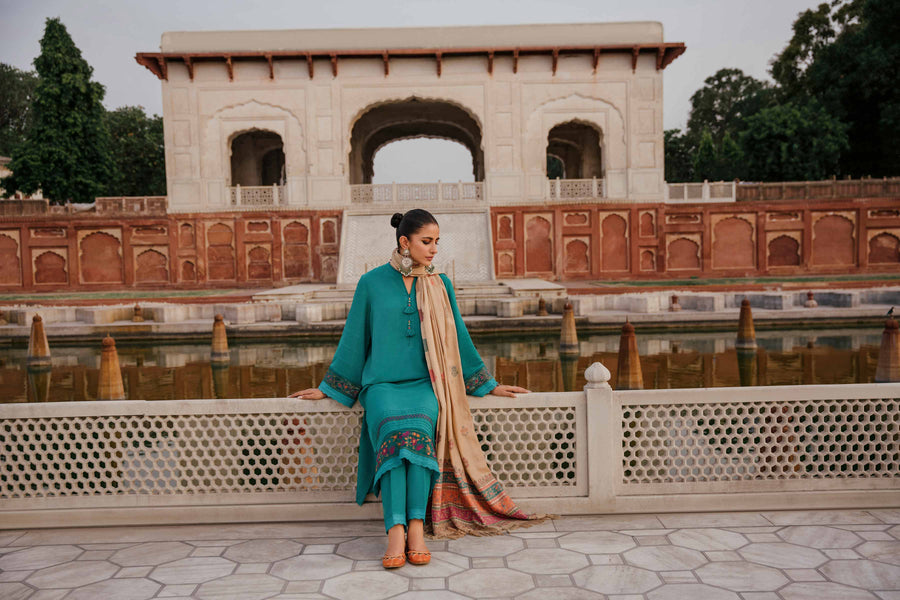 Nishat With You Unstitched Embroidered Karandi 3Pc Suit - 42206452