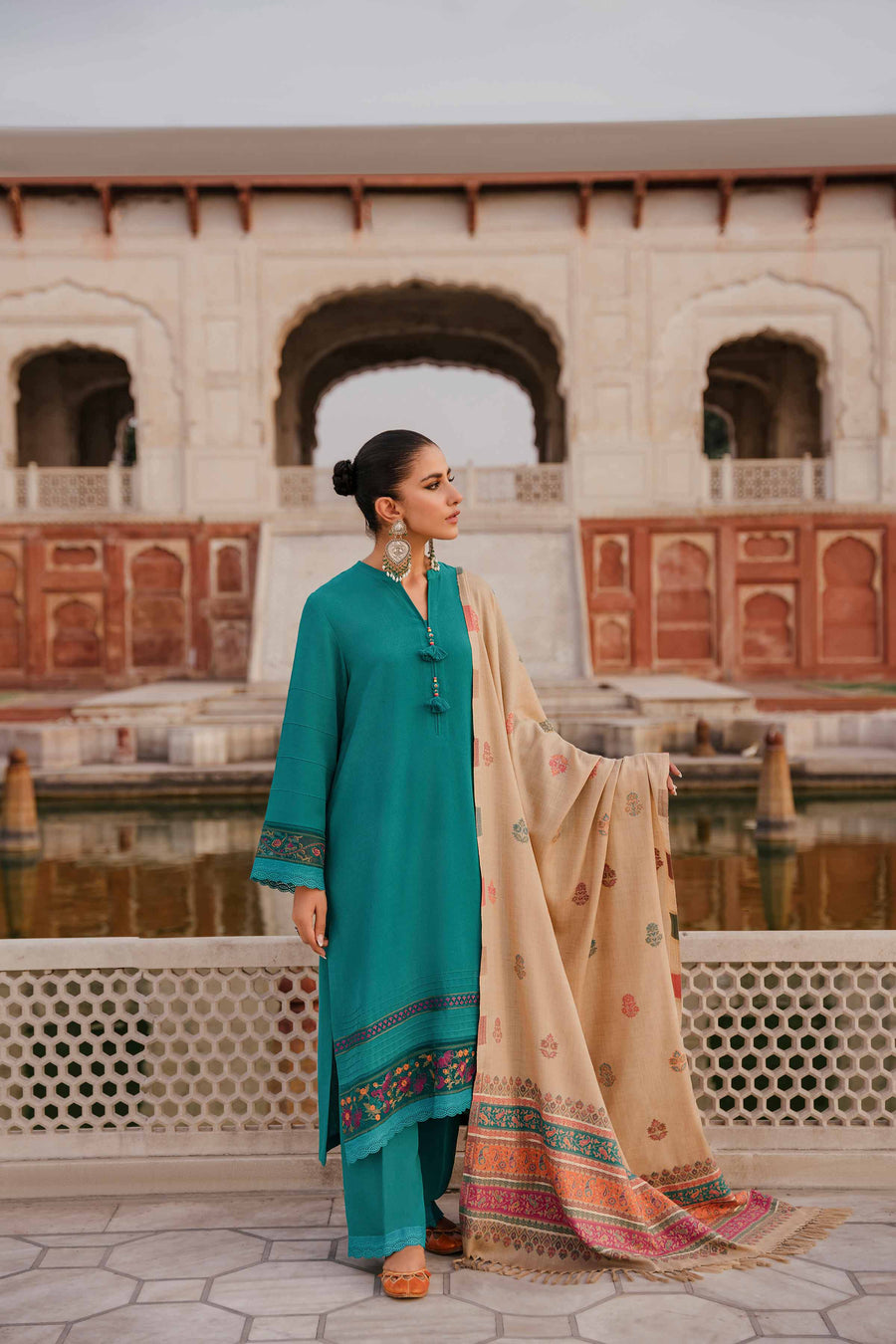 Nishat With You Unstitched Embroidered Karandi 3Pc Suit - 42206452