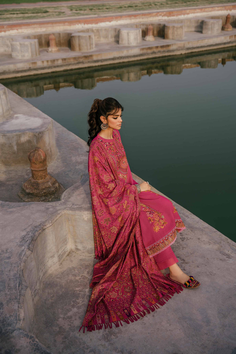 Nishat With You Unstitched Embroidered Karandi 3Pc Suit - 42206453