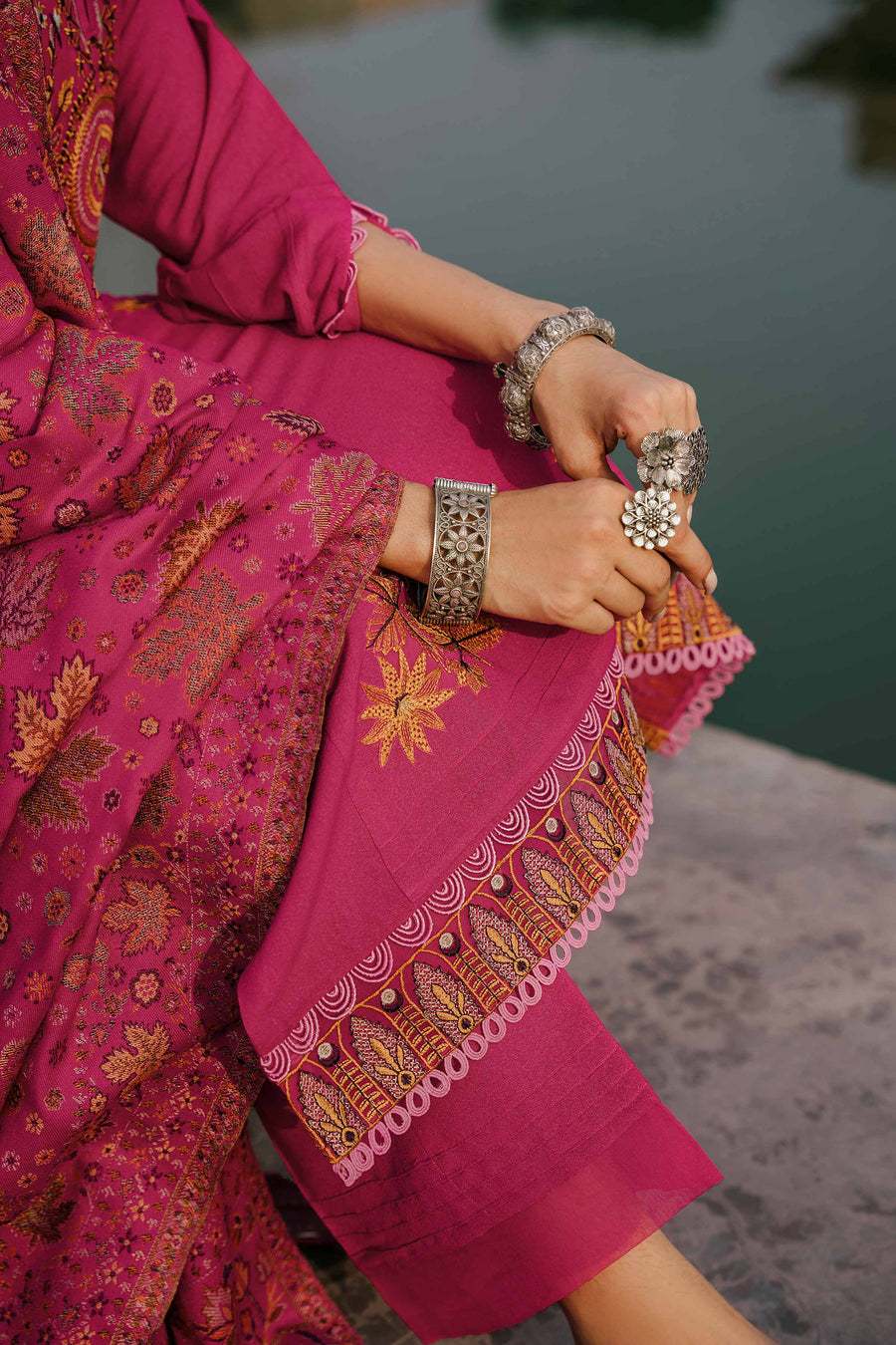 Nishat With You Unstitched Embroidered Karandi 3Pc Suit - 42206453