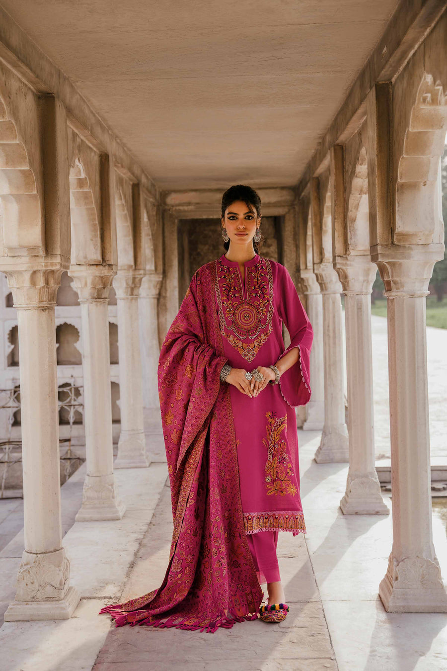 Nishat With You Unstitched Embroidered Karandi 3Pc Suit - 42206453