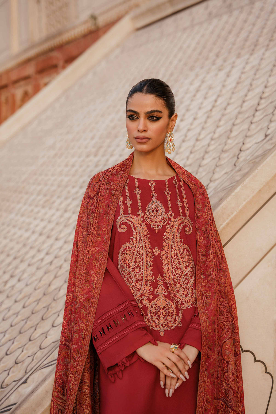 Nishat With You Unstitched Embroidered Karandi 3Pc Suit - 42206454