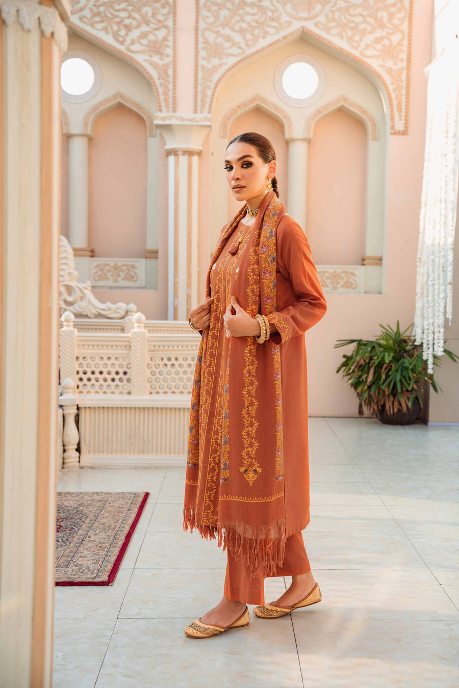 Nishat With You Unstitched Embroidered Karandi 3Pc Suit - 42303004
