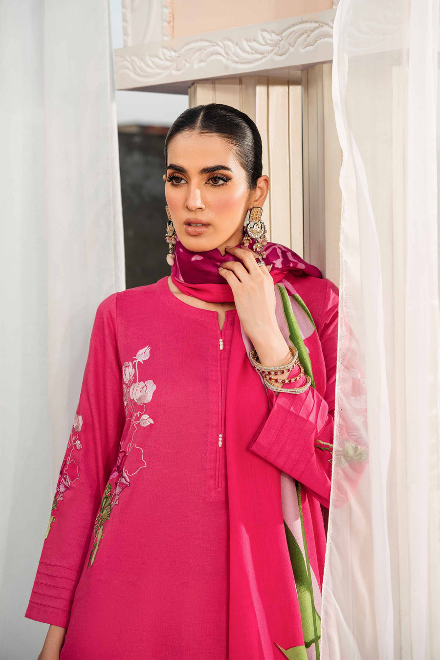 Nishat With You Unstitched Embroidered Karandi 3Pc Suit - 42303005