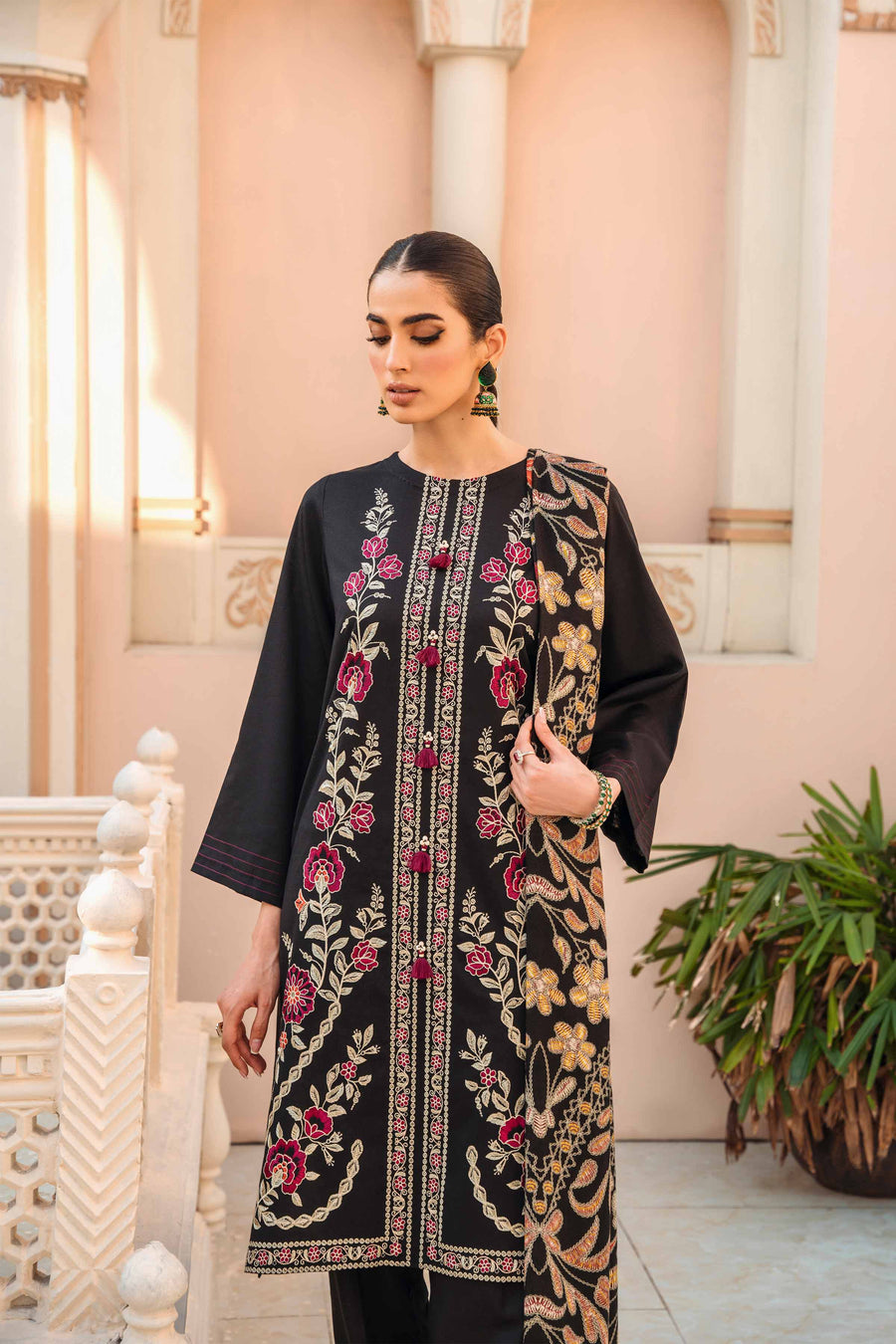 Nishat With You Unstitched Embroidered Karandi 3Pc Suit - 42303008