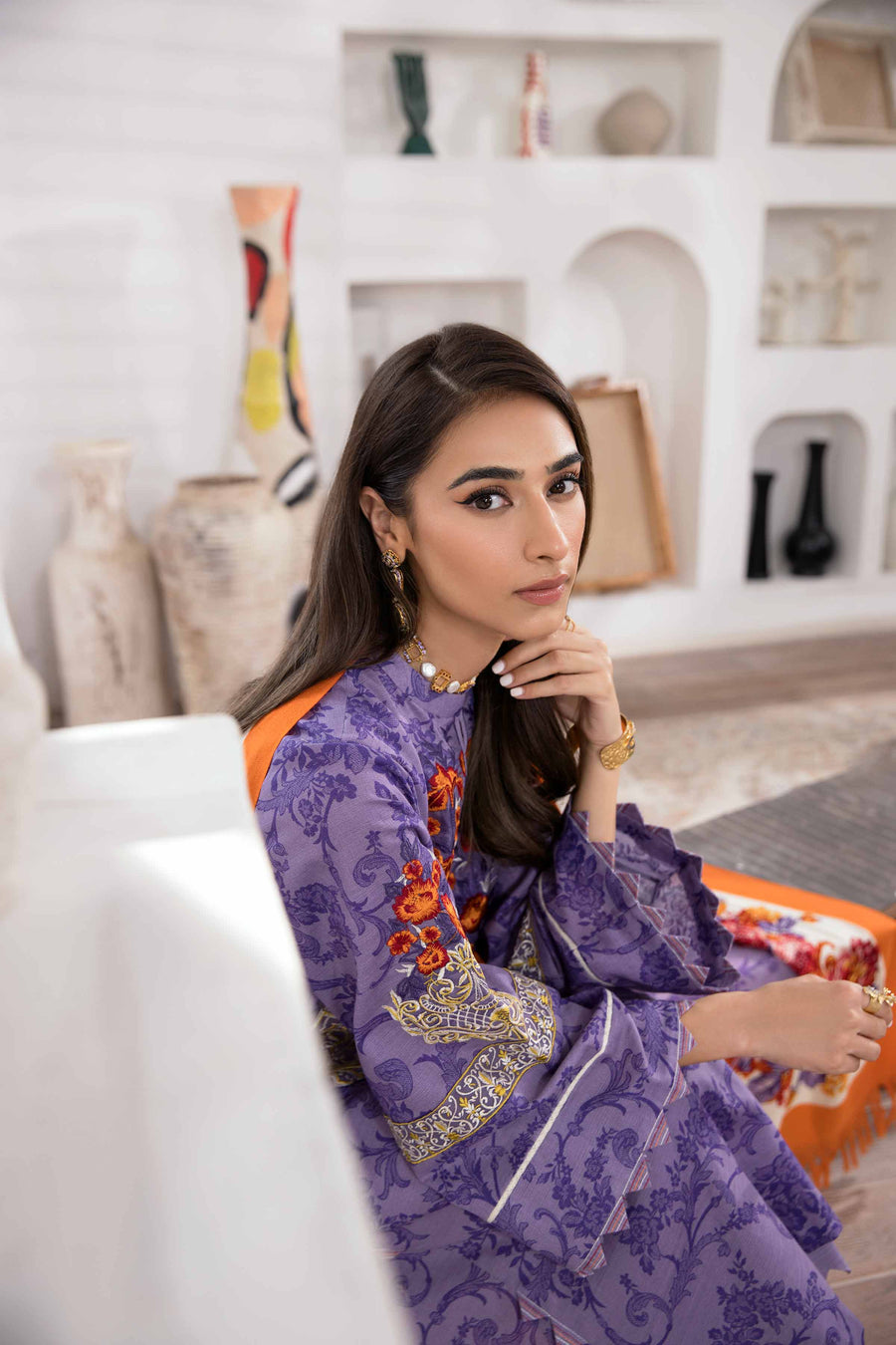 Nishat With You Unstitched Embroidered Khaddar 3Pc Suit - 42303012