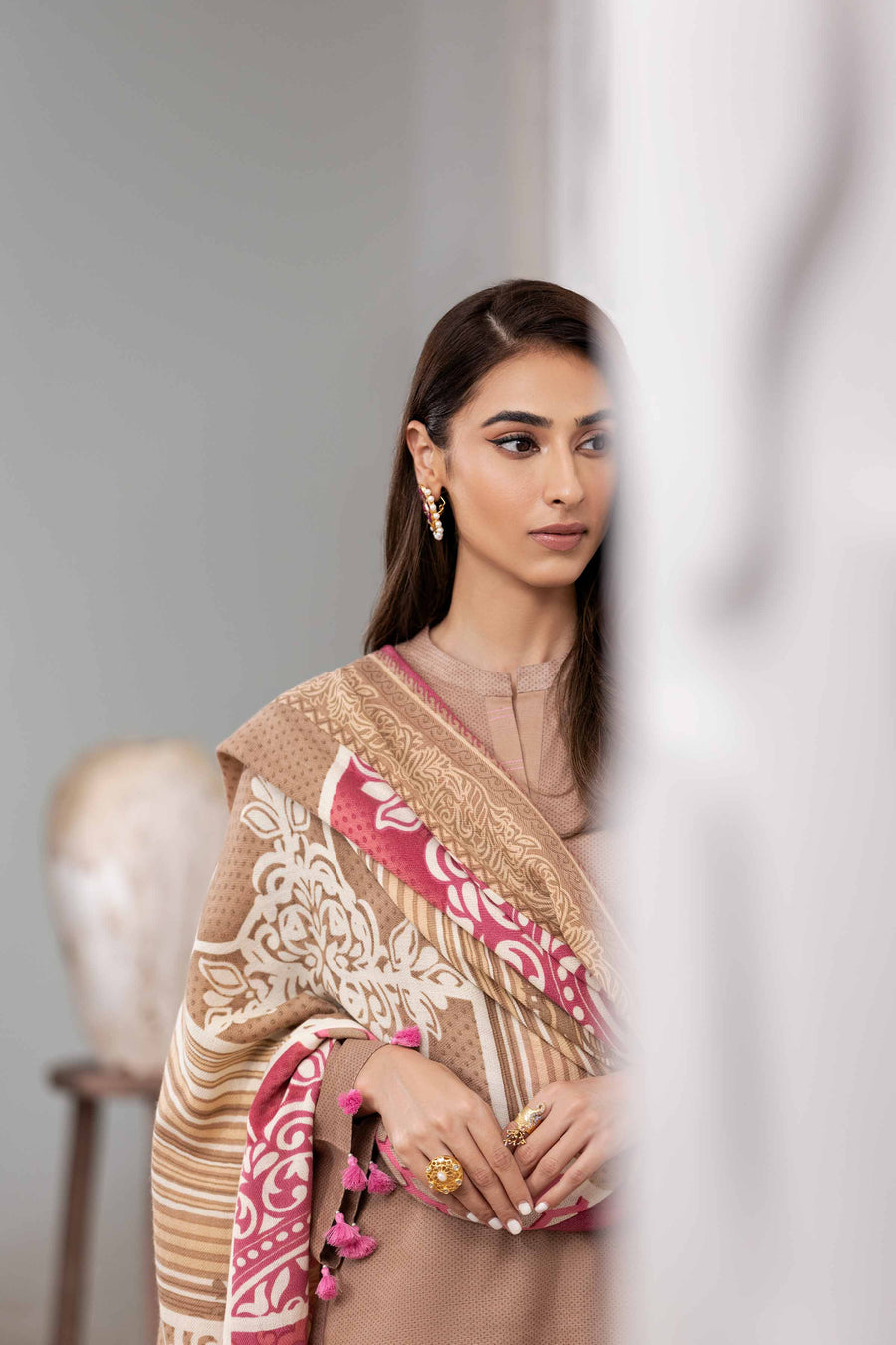 Nishat With You Unstitched Embroidered Khaddar 3Pc Suit - 42303013