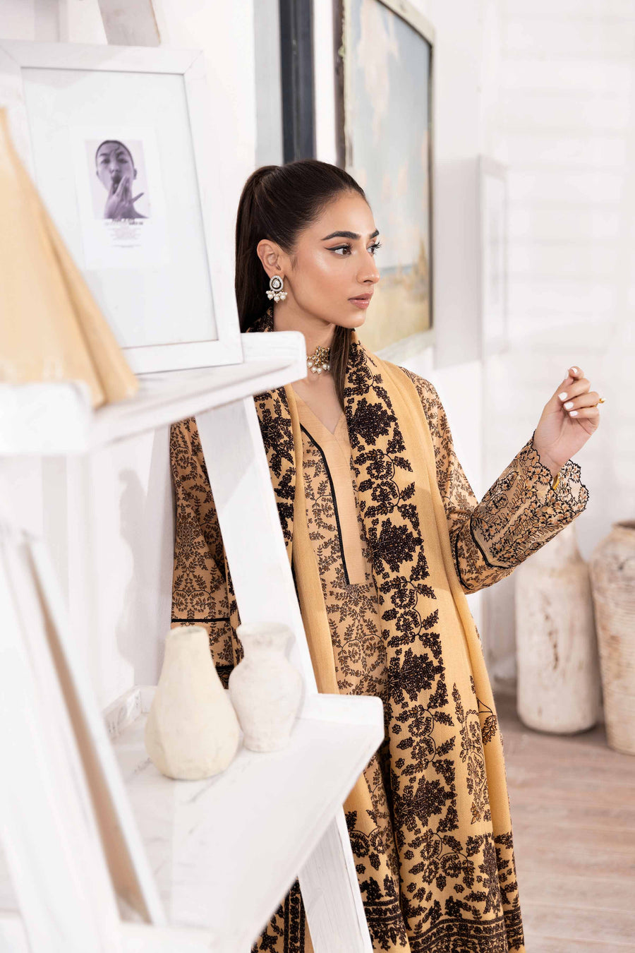 Nishat With You Unstitched Embroidered Khaddar 3Pc Suit - 42303014