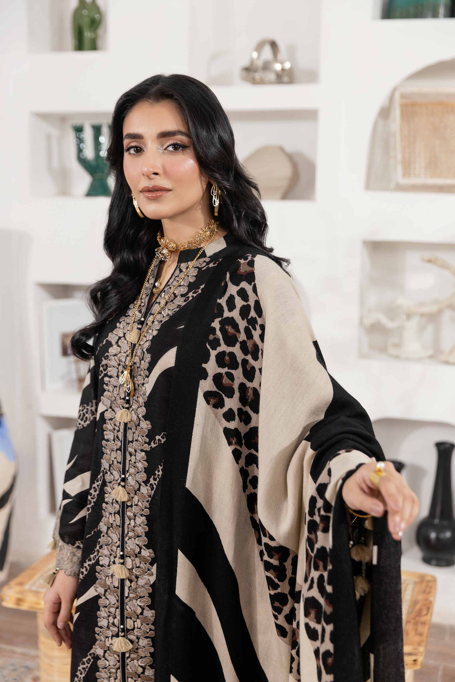 Nishat With You Unstitched Embroidered Khaddar 3Pc Suit - 42303016