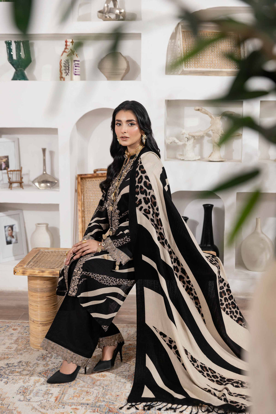Nishat With You Unstitched Embroidered Khaddar 3Pc Suit - 42303016