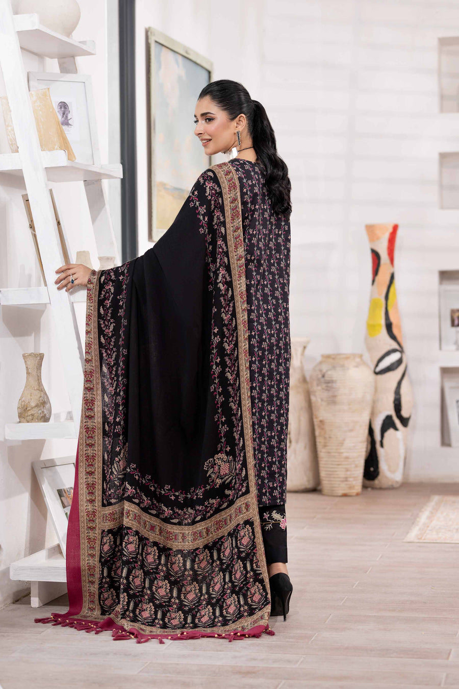 Nishat With You Unstitched Embroidered Khaddar 3Pc Suit - 42303017